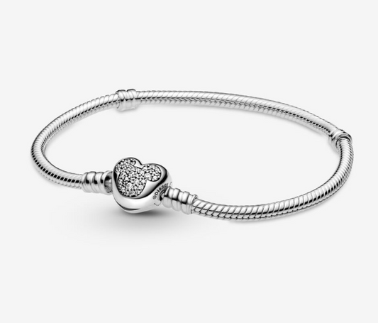 BRAZALETE CORAZON DE MICKEY PLATA 925